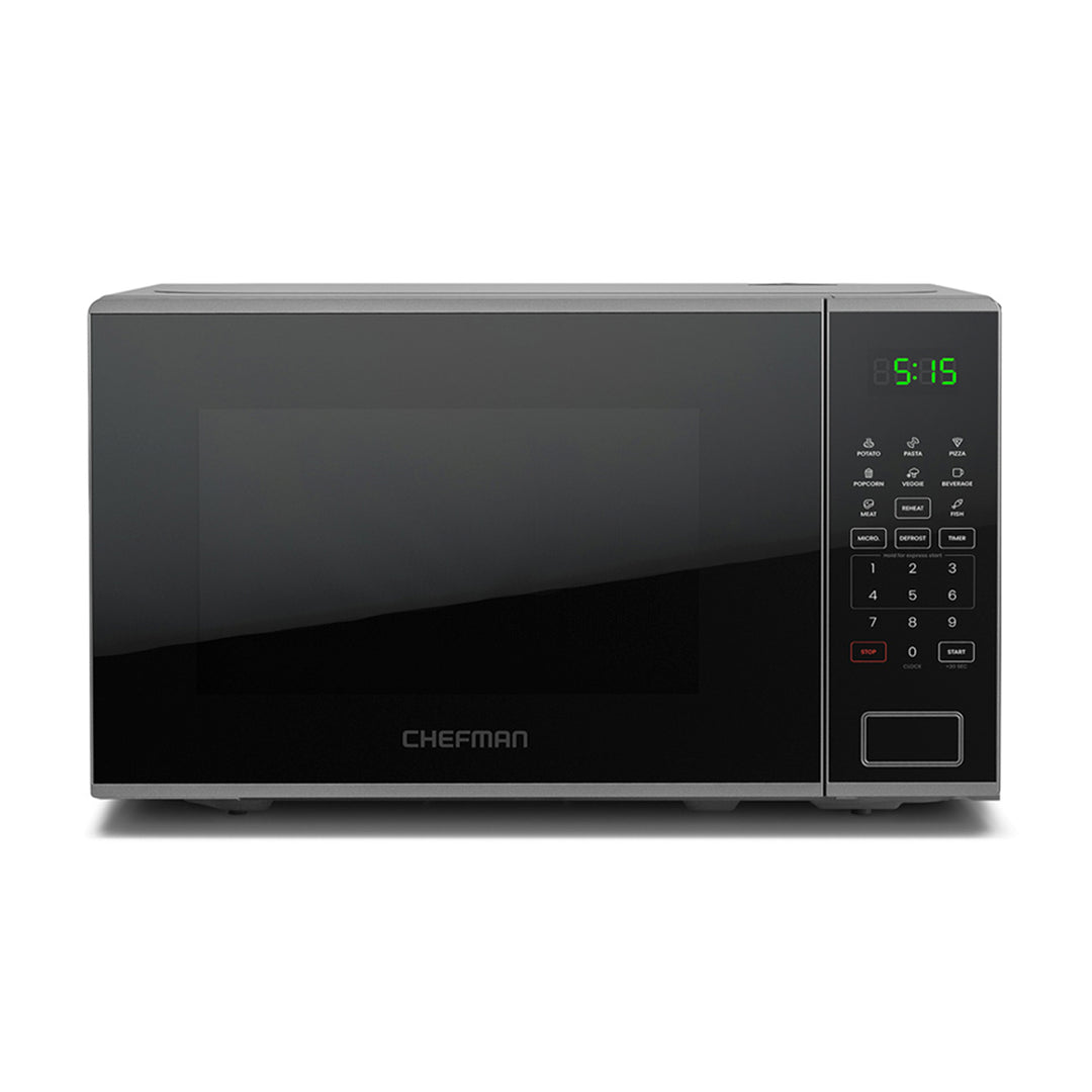Chefman - Horno Microondas 1.1 Pies Cúbicos | Digital Espejo en Acero Inoxidable