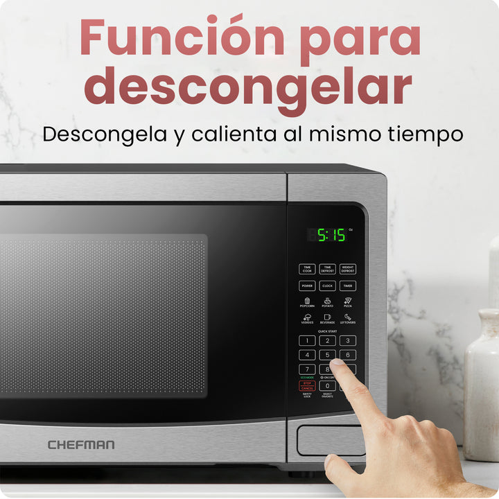 Chefman - Horno de Microondas Para Encimera de 1.1 Pies Cúbicos