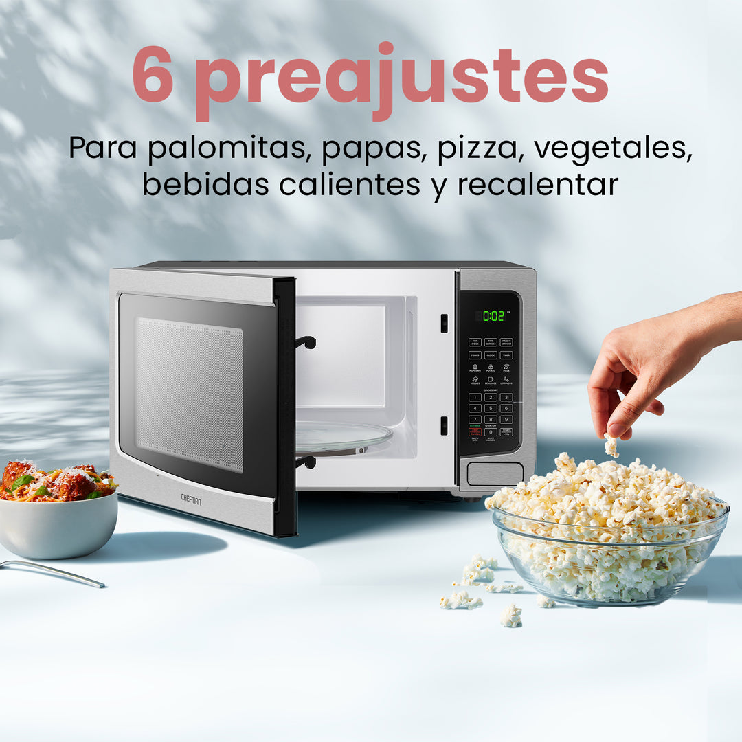 Chefman - Horno de Microondas Para Encimera de 1.1 Pies Cúbicos