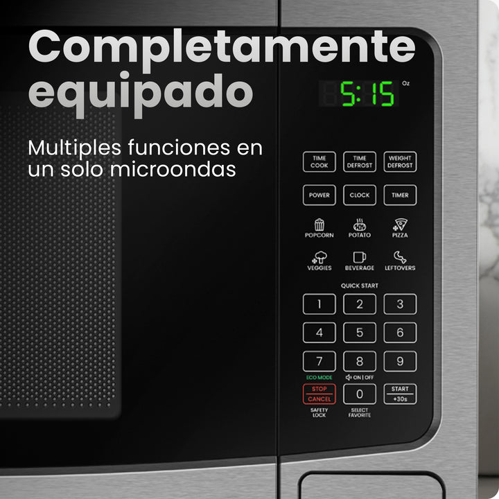 Chefman - Horno de Microondas Para Encimera de 1.1 Pies Cúbicos