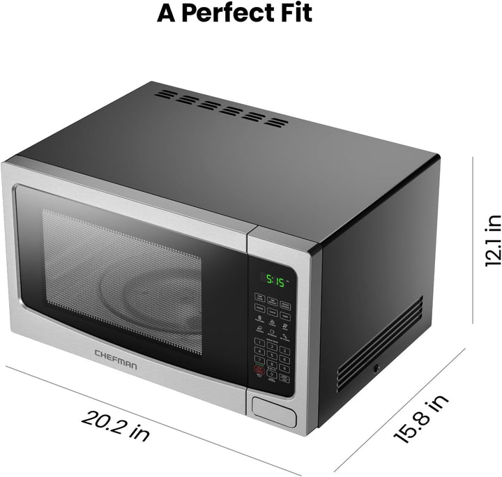 Chefman - Horno de Microondas Para Encimera de 1.1 Pies Cúbicos