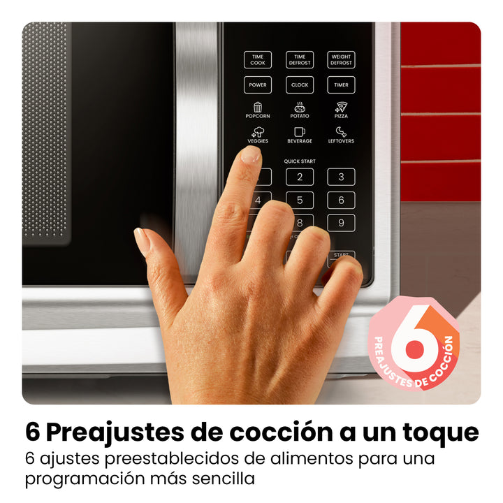 Chefman - Horno de microondas De 1.3 Cu. Digital