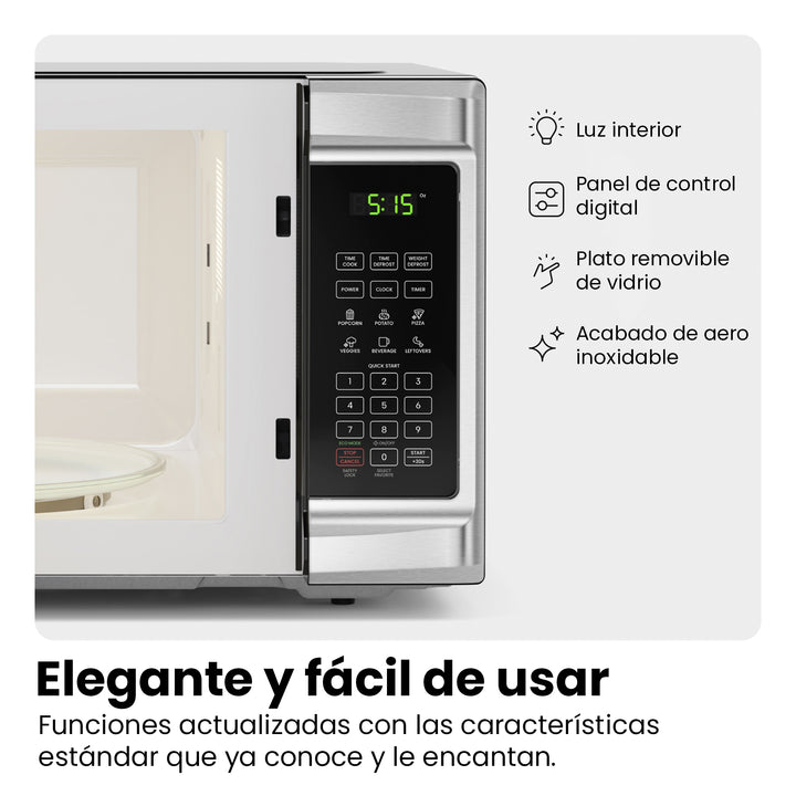 Chefman - Horno de microondas De 1.3 Cu. Digital