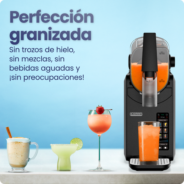 Iceman by Chefman Slush-Ease MAX Máquina de Granizados 90oz | Slushy Maker con 5 Programas, Pantalla LED y Capacidad de 64oz para Margaritas, Frappes y Smoothies